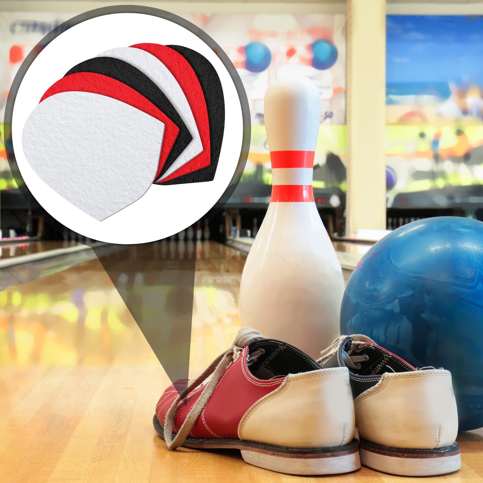3 Pairs Replacement Bowling Shoe Slide Sole Bowling Accessories Felt Shoe Sli...