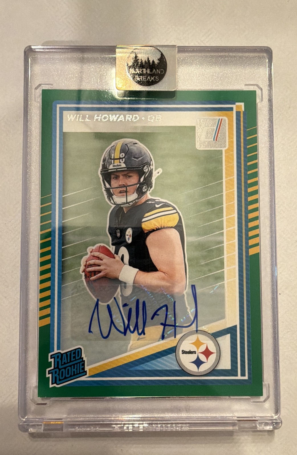 2025 Panini Donruss - Rated Rookie Will Howard #309 Green Autographs (AU, RC)