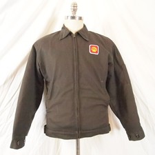 Vtg Red Kap Mens Sz S Mechanic Jacket 2 Pocket Workwear Quilt Lined Brown Shell