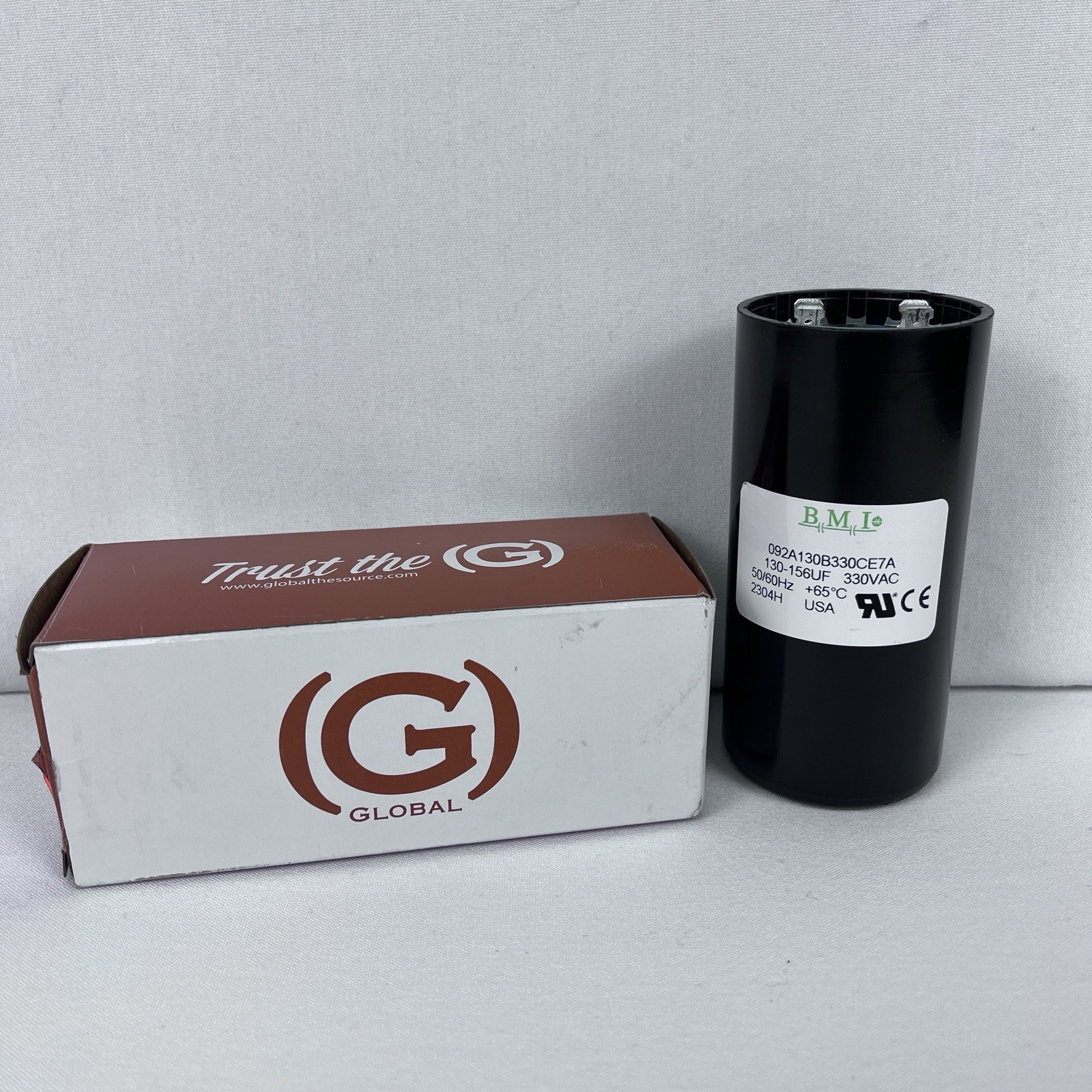 Global Air conditioner Capacitor US Brand New In Open Box 330VAC Start 130-156UF