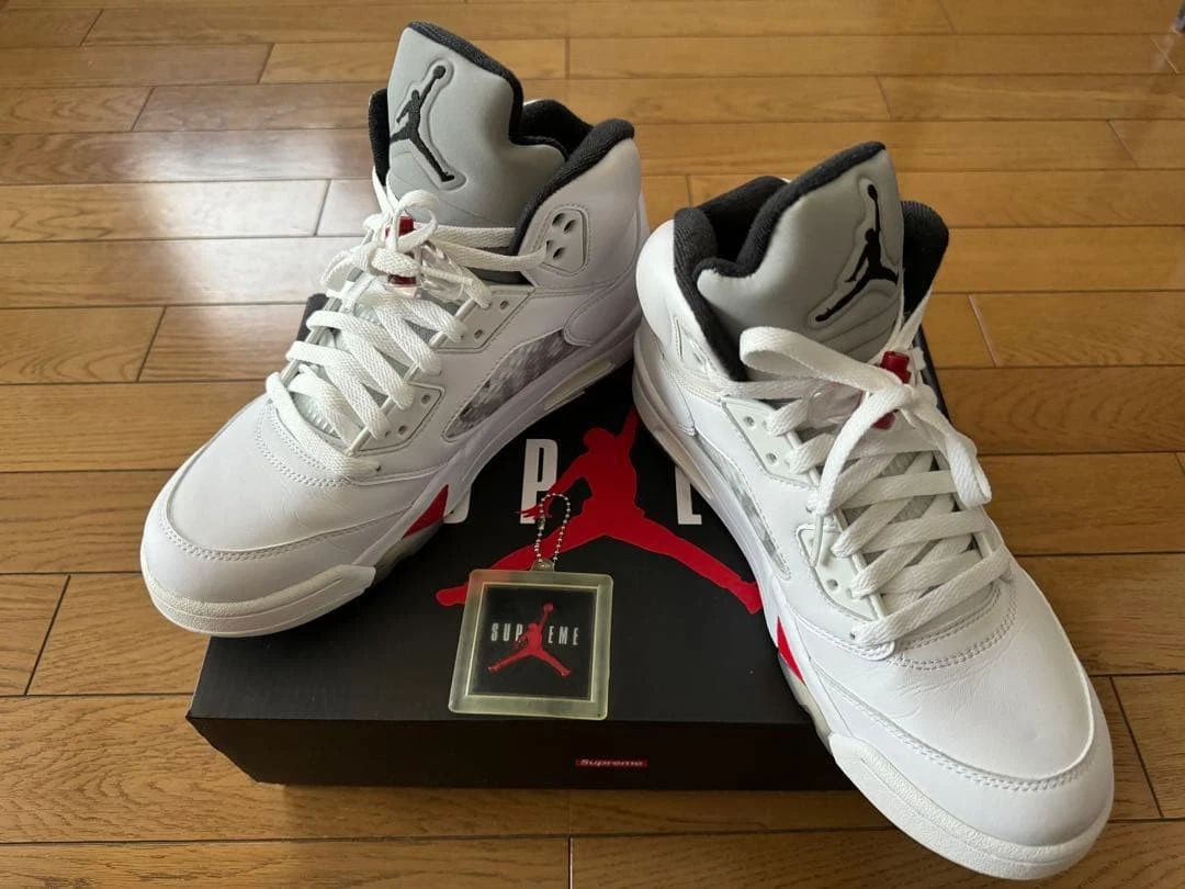 Supreme x Air Jordan 5 Retro White | eBay