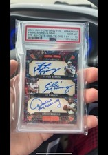 2024 Wild Card Tie Dye One of One Autograph Peyton Eli Archie Manning PSA 10
