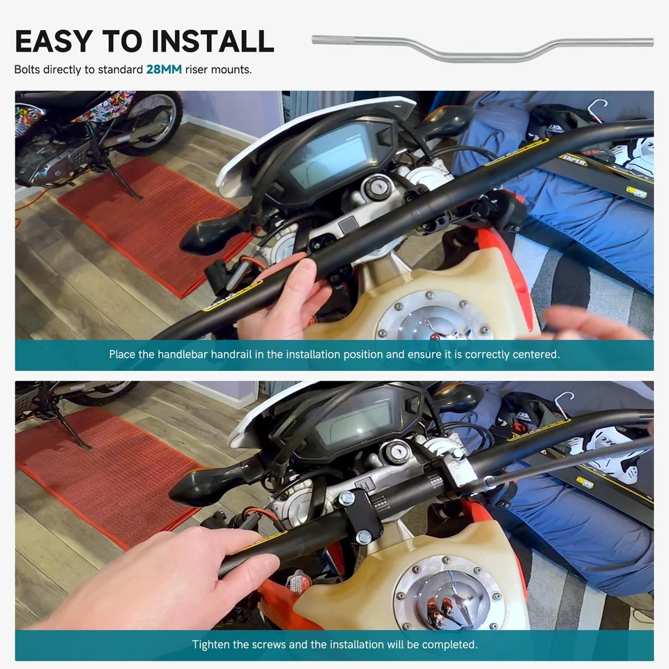 Guidão de gordura 1-1/8" 28mm rastreador de elevação de bicicleta sujeira para Yamaha XT250 XT350 XT500 - Imagem 4 de 4