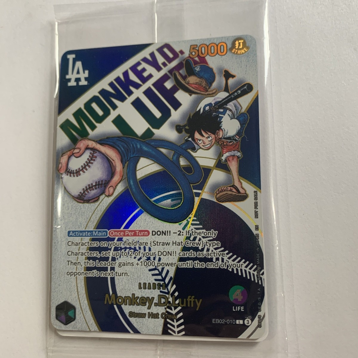 ドジャース ルフィpsa10 Monkey D. Luffy Dodgers DODGERS X ONE PIECE PROMO CARD MONKEY D. LUFFY 