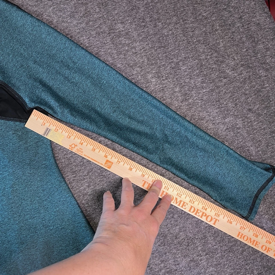 Chaqueta para mujer Z by Zella XL verde azulado cremallera completa manga larga agujeros para los pulgares turquesa ventilada Foto 3 de 4