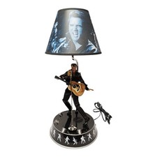 ELVIS PRESLEY '68 Comeback Special Animated Figure/ Hound Dog & Lamp W/ Stage 