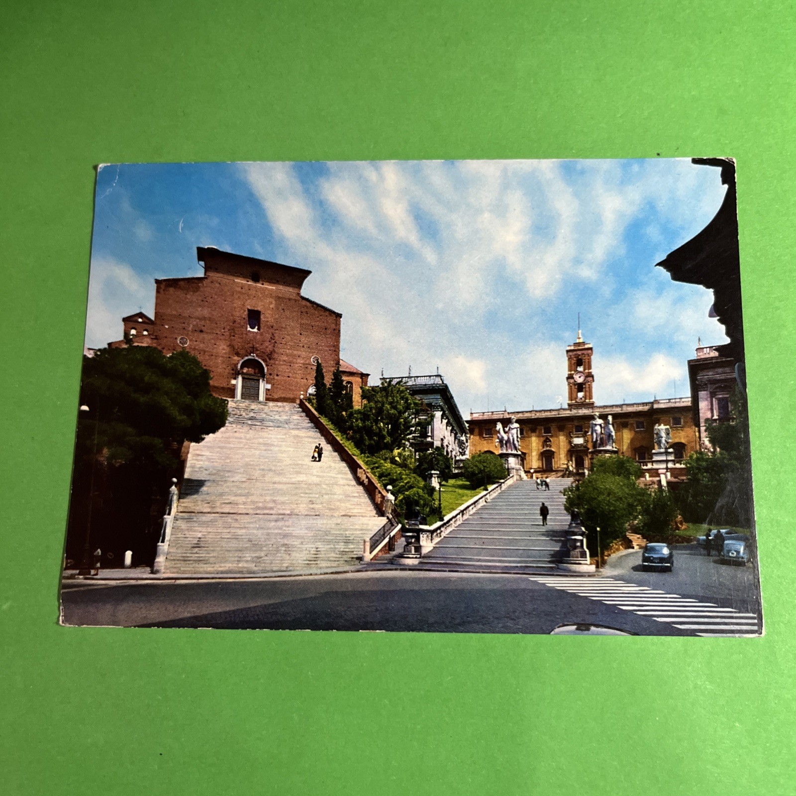 ROMA IL CAMPIDOGLIO VIAGGIATA - CARTOLINA A COLORI COLLEZIONE