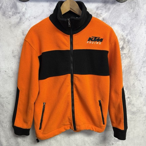KTM Racing Fleece Sweatshirt Jacket Orange Youth Large Full Zip
