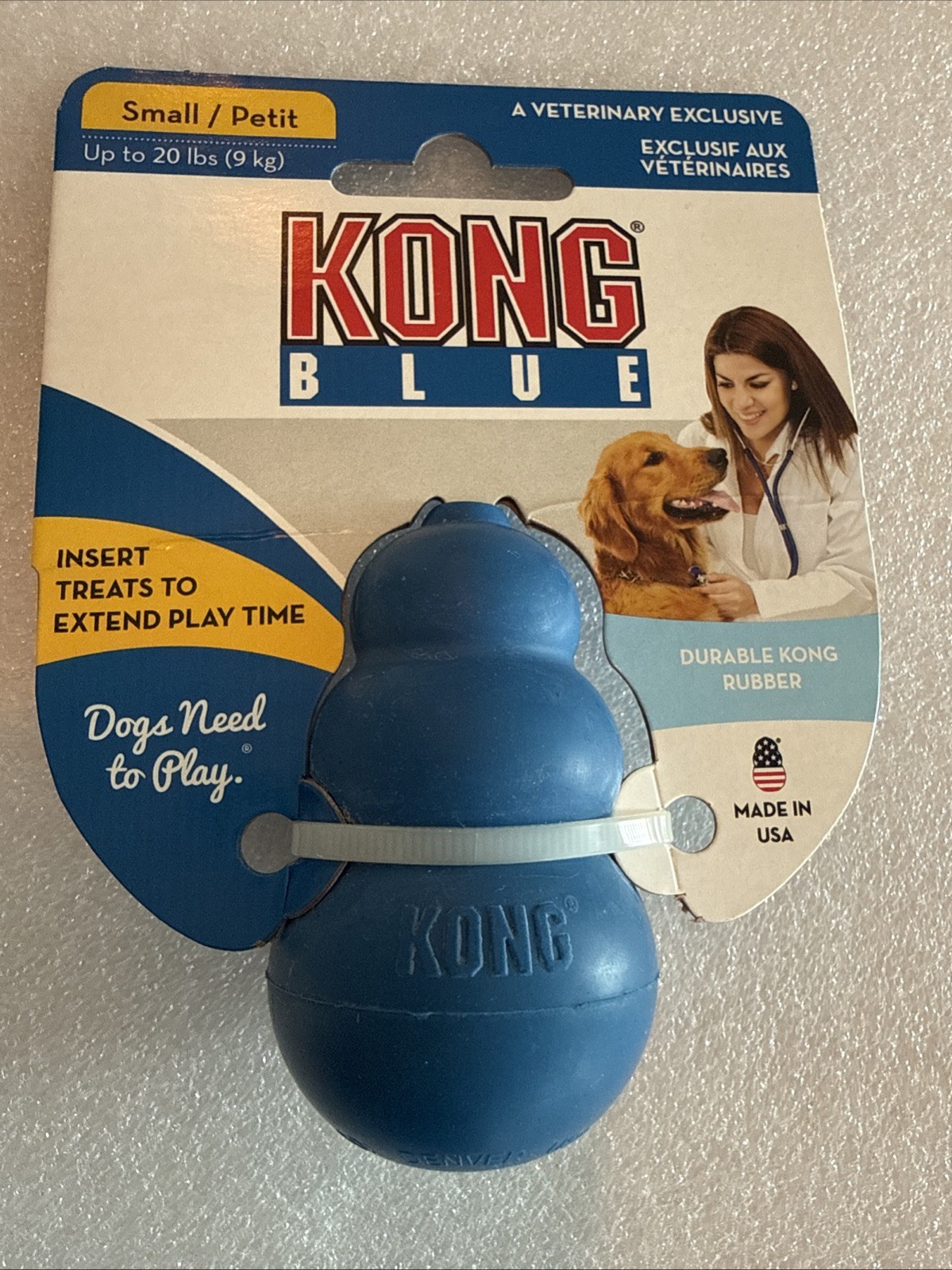 Kong Blue Small Classic Dog Chew Toy - NIP