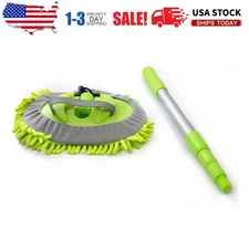 Adjustable Telescopic Car Wash Brush Kit Mop Long Handle Vehicle Cleaning Tools