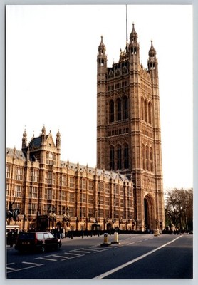 Color Photo of Victoria Tower Palace of Westminster London UK