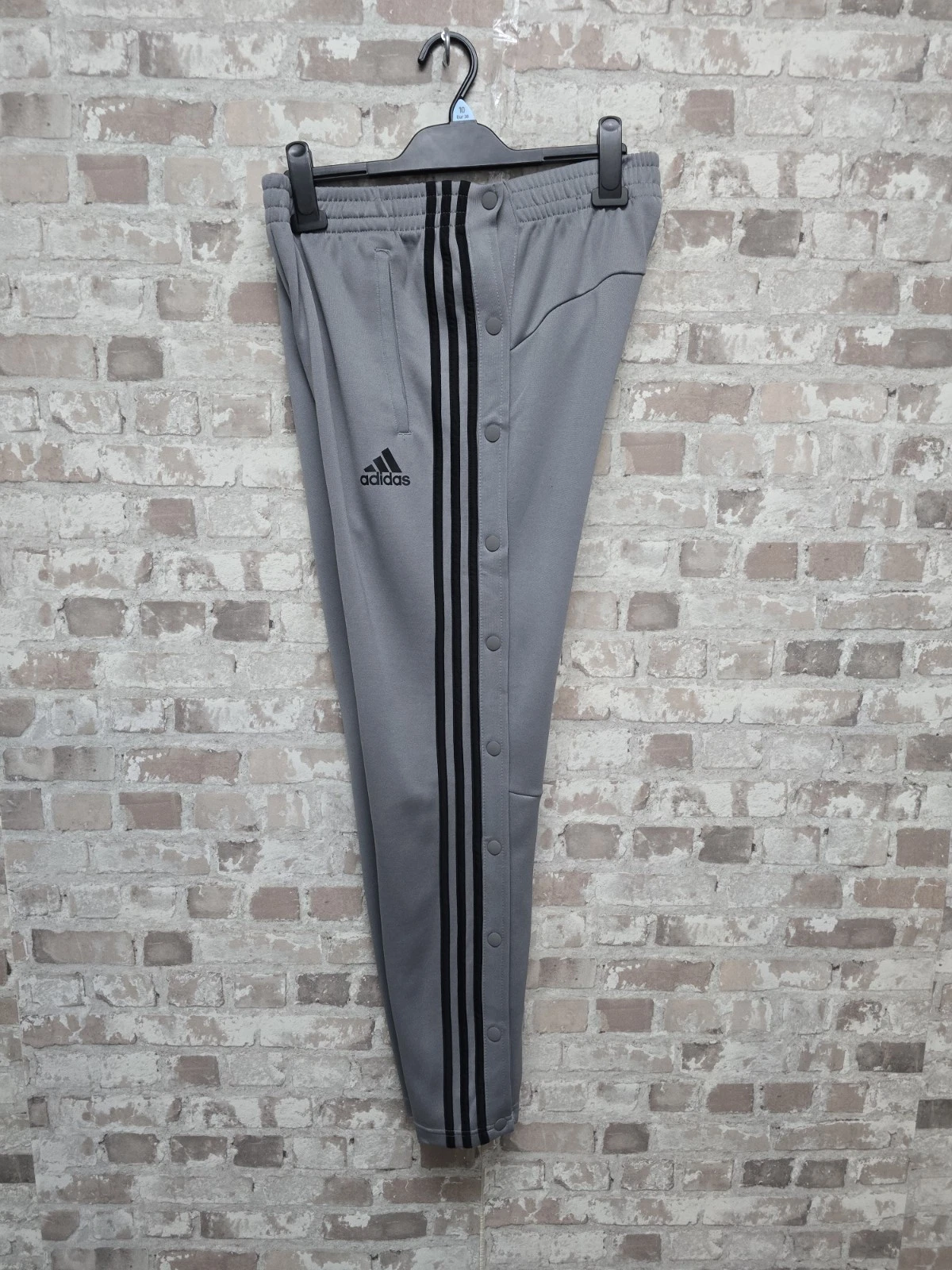 Adidas Vintage Popper Tracksuit Bottoms grey Track Pants Size S , X2Y6.21