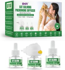 BKRMART Cat Calming Diffuser Kit 3 Pack 48ml Refills Cat Pheromone Diffuser