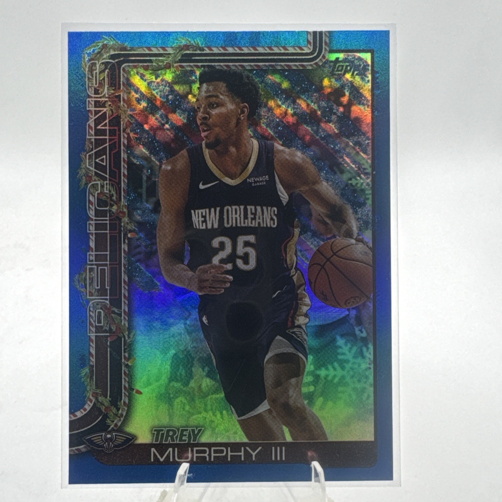 2025-26 Topps Holiday Trey Murphy III #H152 Holiday Metallic Blue Glitter 03-B27
