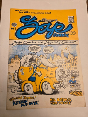 Zap Comics # 1 - Apex Novelties Comic Book Mr. Natural Robert Crumb 3rd Printing