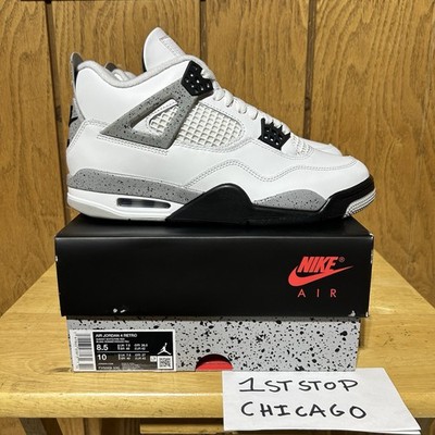 Nike Air Jordan 4 Retro OG White Cement 2025 Mens 8.5 Sneakers FV5029-100 NEW