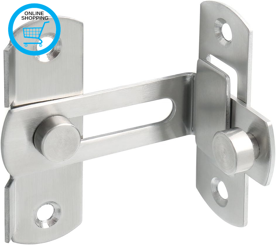 90 Degree Door Lock Slide Gate Latch Stainless Steel Tiny Door Bolt for Wooden G