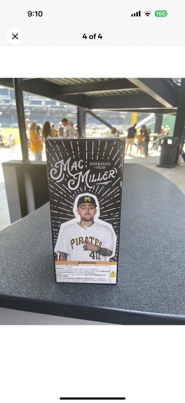 Pittsburgh Pirates Mac Miller Bobblehead SGA 7/19/25 New In Box
