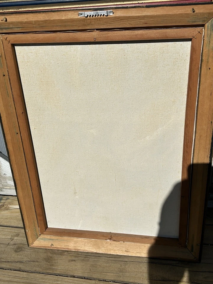 Pintura al óleo Pittsburgh Steelers jugador pelota corriendo 20 x 26" Foto 4 de 4