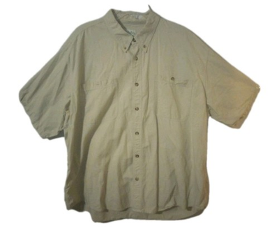 #ad Cabela#x27;s Legendary Quality Men#x27;s Long Sleeve Button Down Shirt Beige Color 2XL $16.99