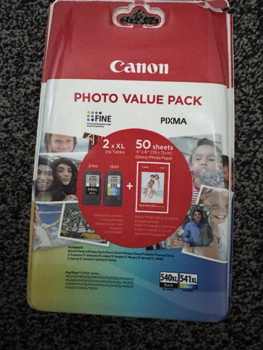 Canon PG540XL CL541XL Ink Cartridges Photo Value Pack- BOX SLIGHTLY DAMAGED