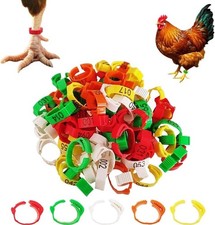 200 Pcs Adjustable Poultry Leg Bands, 5 Color Numbered Chicken Identification