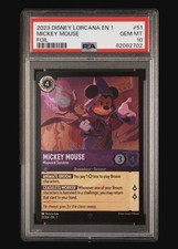 2023 DISNEY LORCANA EN 1 FOIL 51 MICKEY MOUSE - WAYWARD SORCERER  PSA 10 RARE