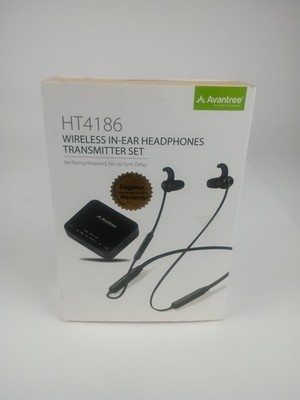 Avantree HT4186 Wireless TV In-Ear Headphones Bluetooth Transmitter Set