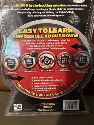 Cubo de Rubiks Diapositiva Juego de Puzzle Electrónico Brain Busting Nuevo en Paquete - Imagen 3 de 12