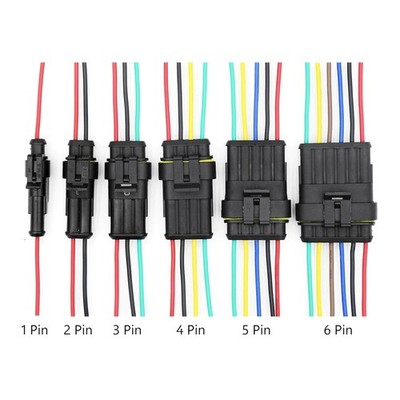 1/2/3/4/5/6 Pin/Wire Waterproof Plug Connector Electrical Car Sealed Male/Female
