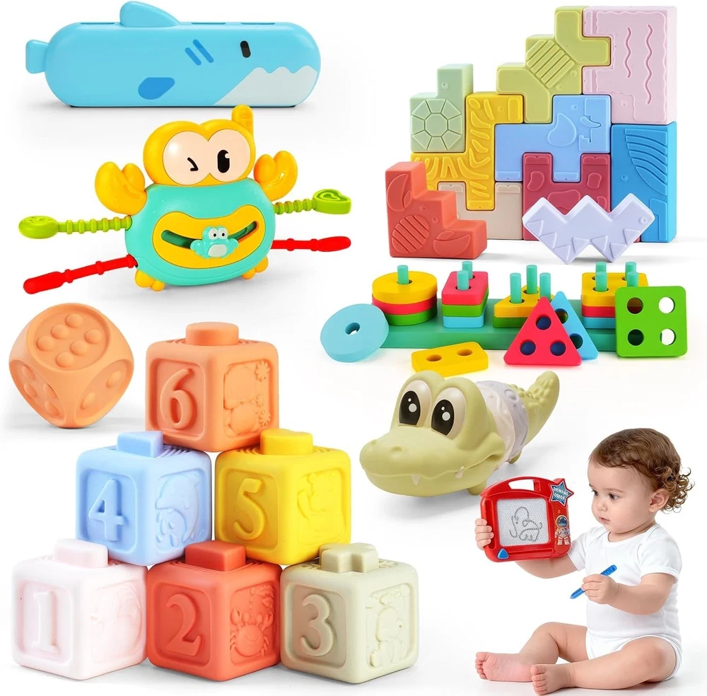 Montessori Baby Toys 6-12 Months Travel Set