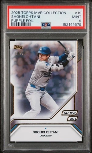 2025 Topps MVP Collection Shohei Ohtani Purple Foil 16/75 PSA 9