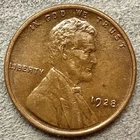 1928p ~ Lincoln Wheat Cent- [XF EF] Extremely Fine Details (Reverse Issue) ~B435