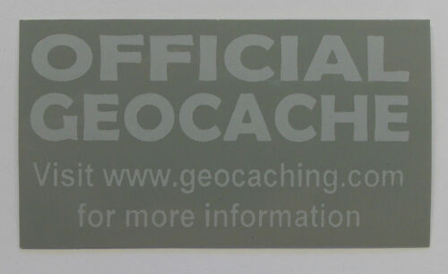 20 x Cache stickers for Geocaching gray print on gray sticker