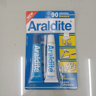 Araldite standard  high perfomance Epoxy Adhesive Glue 2x17ml with in 90 minutes