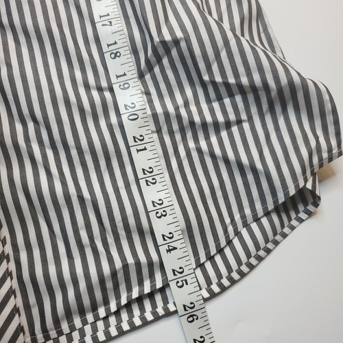 Gold Label Investments Women's Longsleeve Gray White Striped V Neck Button Up... - Picture 4 of 6