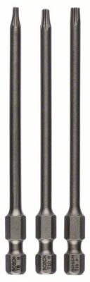 5x BOSCH Schrauberbit-Set Extra-Hart, 3-teilig, T8, T10, T15, 89 mm