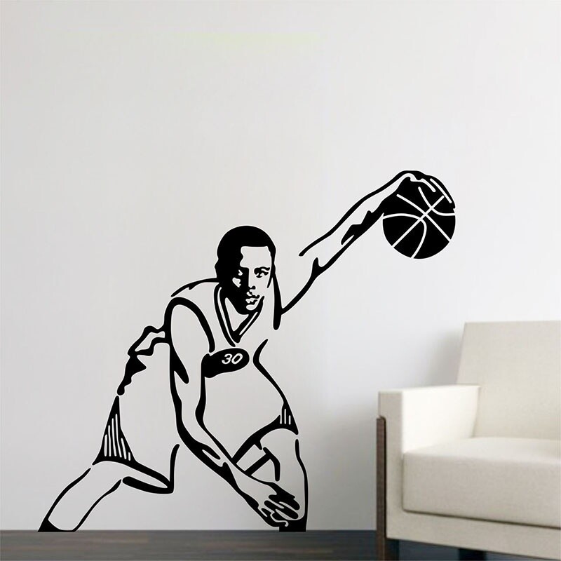 Basketball MVP Wallpaper Stephen Room Decor Curry 30 Wall Sticker