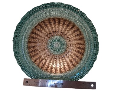 Stunning Reverse Painted Fruit Or Serving Dish
