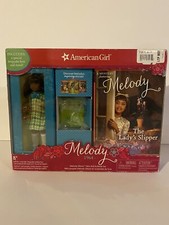 NEW American Girl MINI MELODY Doll  Book Set 3 Books 1 Doll Stand Keepsake Box