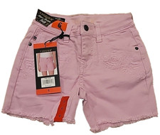 Vigoss Mid-Shorts Girl's Size 6 The Malibu Super Stretch Twill PINK NEW WITH TAG