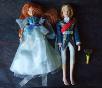 Winx Puppen Doll Mattel Leuchtprinzessin Bloom und Prince Sky