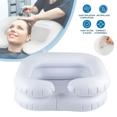 Inflatable Shampoo Basin Portable Hair Washing Trays Shampoo Sink / Plastic Hose