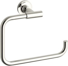 Kohler K-14441-SN Purist Wall Mounted Towel Ring, Vibrant Polished Nickel