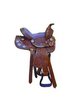 Premium Leather Western Barrel Racing Horse Saddle Tack Set Size 14" to 18"