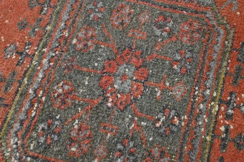 Vintage Türkischer Läufer Teppich 2x11ft Wolle Anatolisch Handarbeit Flur Oushak ROT - Bild 4 von 9