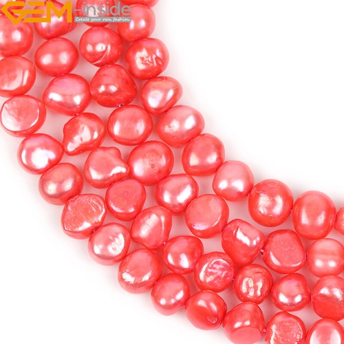 Freshwater Pearl Colourful Freeform Dyed Beads Jewelry Making Strand 15" 6mm - Picture 46 of 83