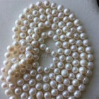 100"  Opera Length 8-7 mm Akoya white  Pearl Necklace