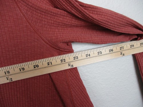 Lululemon Womens Top Medium Orange Pink Dare To Drape Thermal L/s High Low - Picture 17 of 19
