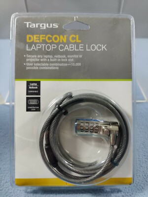 NEW SEALED TARGUS DEFCON CL LAPTOP CABLE LOCK COMBINATION LOCK